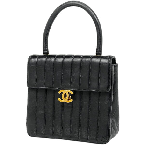 1000077369993 11 Chanel Mademoiselle Handbag Matelasse Leather Black