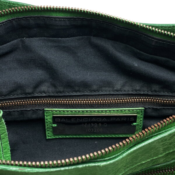 1000077873063 16 Balenciaga The First Leather Handbag Green