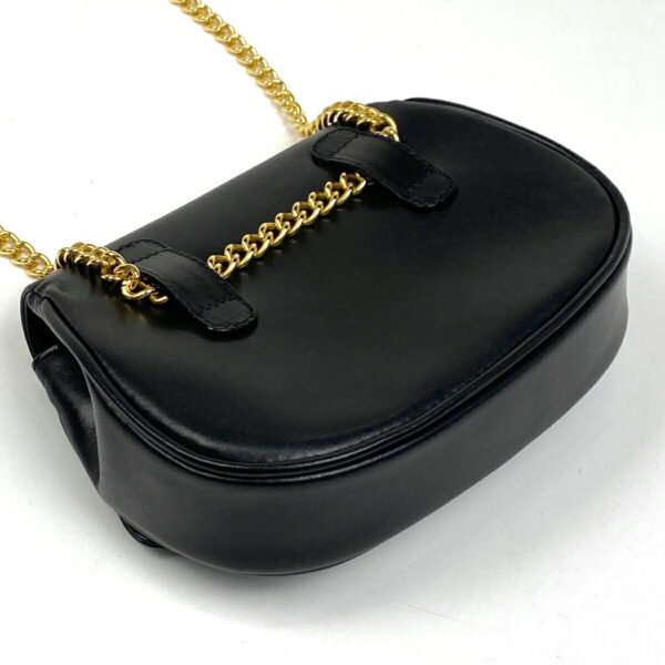 1000077888104 12 Salvatore Ferragamo Gancini Mini Leather Chain Shoulder Bag Black