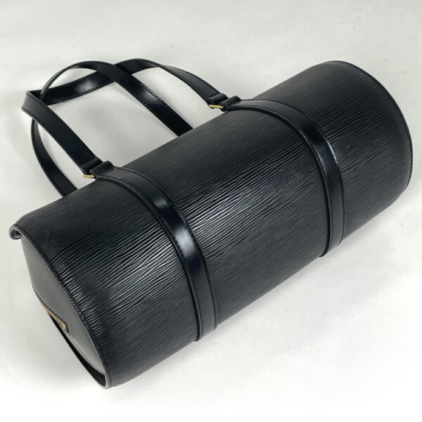 1000078143493 12 Louis Vuitton Soufflot Cylindrical Handbag Epi Noir Black