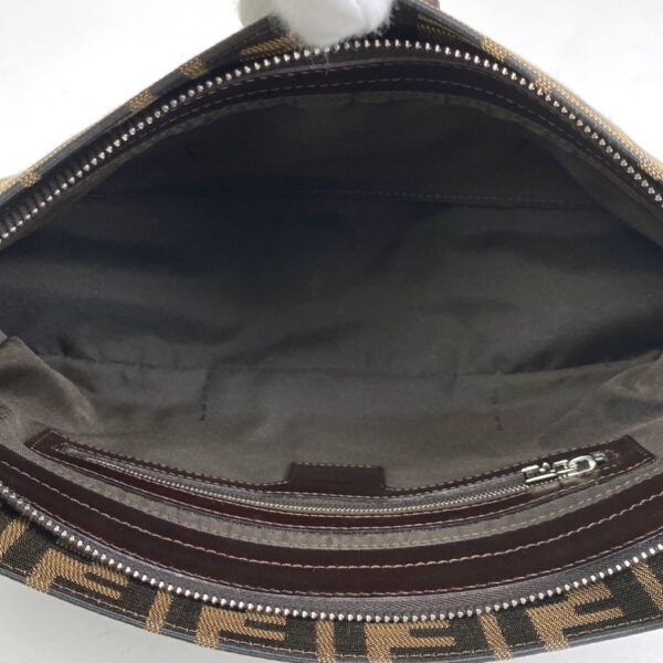 1000078143851 16 FENDI Zucca Pattern Shoulder Bag Canvas Brown