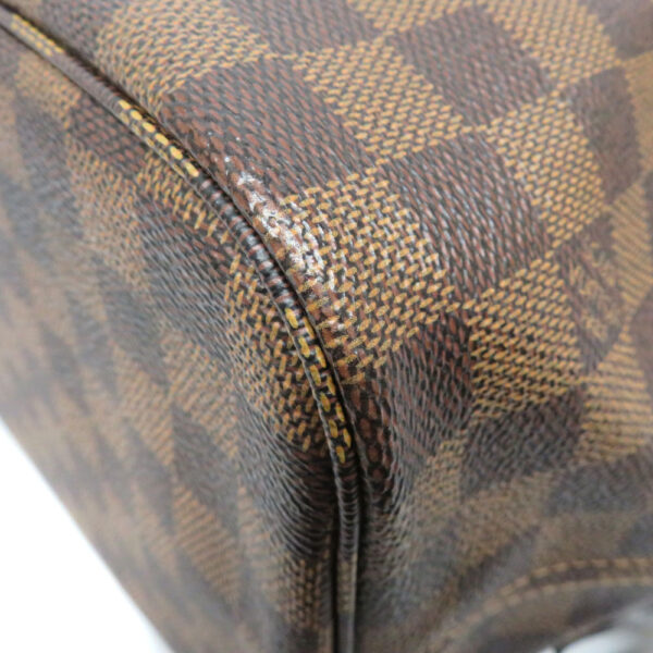 1004 Louis Vuitton Neverfull MM Damier Ebene Tote Bag Brown