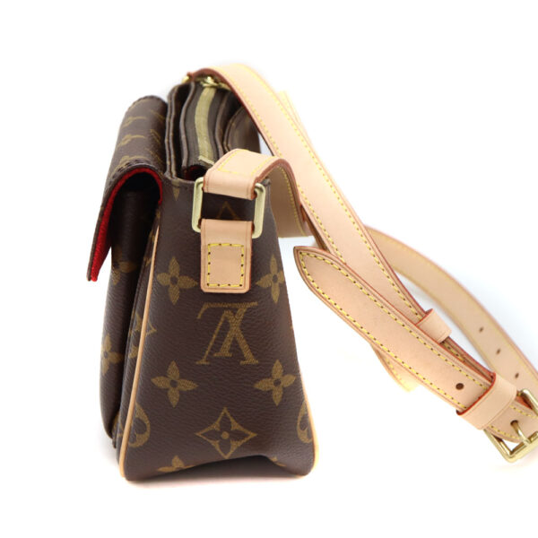 10057 3 Louis Vuitton Viva Cite PM Shoulder Bag Canvas Brown