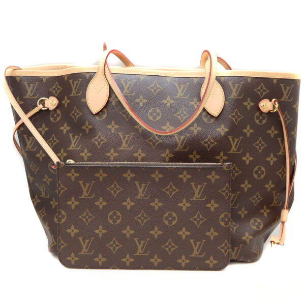 10291 1 Louis Vuitton Neverfull MM Tote Bag Canvas Brown