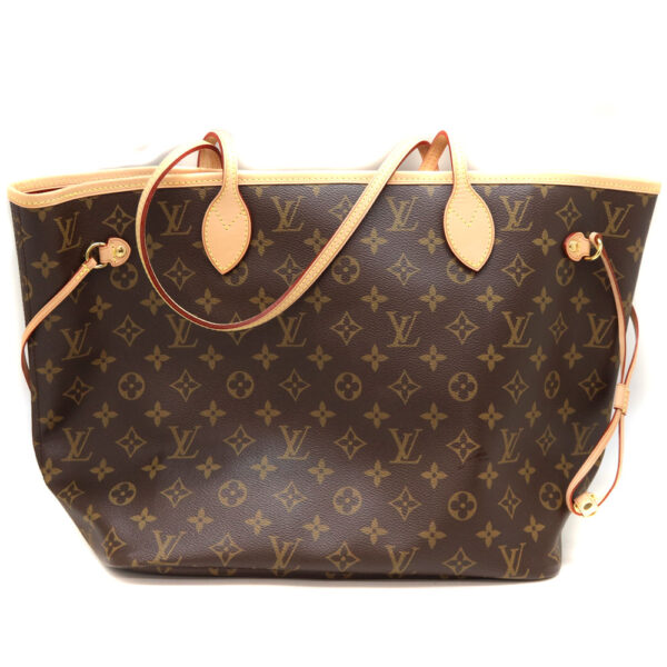 10291 2 Louis Vuitton Neverfull MM Tote Bag Canvas Brown