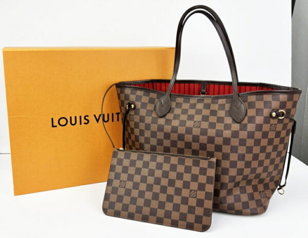 10337 7 Louis Vuitton Neverfull MM Tote Bag Ebene Canvas