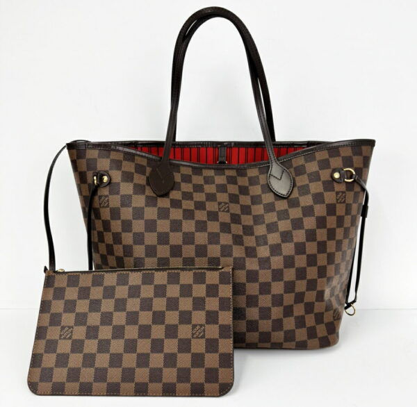 10337 9 Louis Vuitton Neverfull MM Tote Bag Ebene Canvas