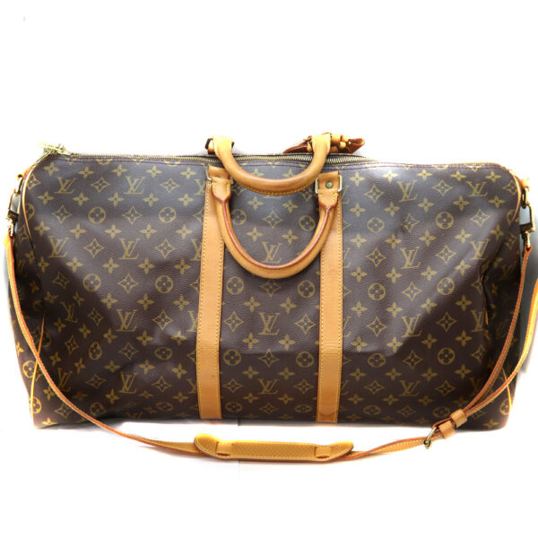 10340 1 Louis Vuitton Keepall Bandouliere 55 Bag Canvas Brown