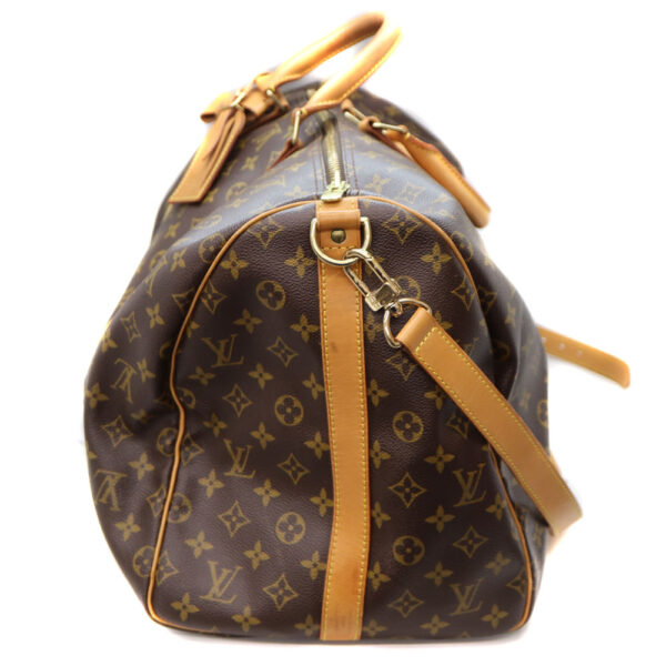 10340 4 Louis Vuitton Keepall Bandouliere 55 Bag Canvas Brown