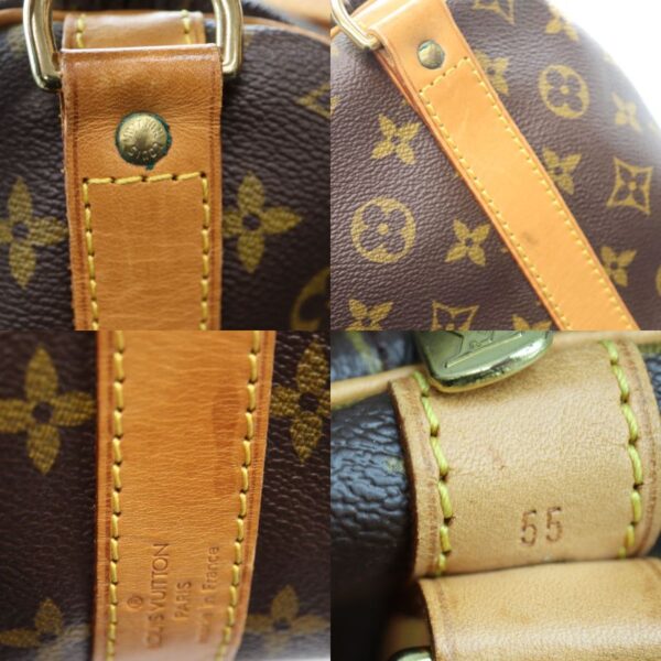 10340 9 Louis Vuitton Keepall Bandouliere 55 Bag Canvas Brown