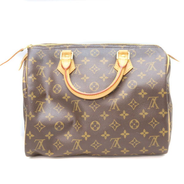 10436 2 Louis Vuitton Speedy 30 Handbag Canvas Brown