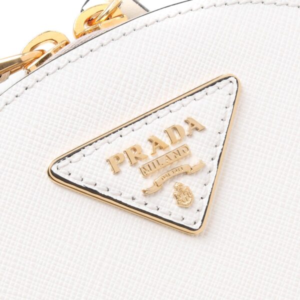 106313m7 Prada Saffiano Lux Triangle Rucksack White