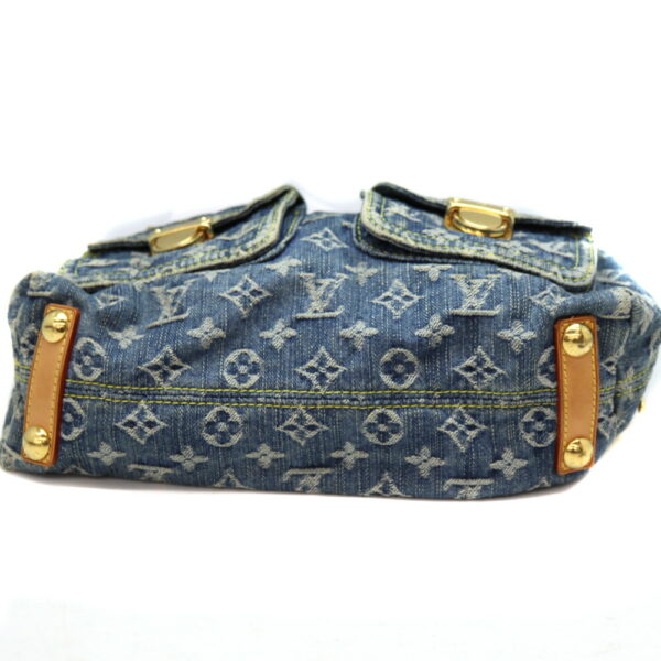 10792 5 Louis Vuitton Baggy PM Shoulder Bag Monogram Denim Blue