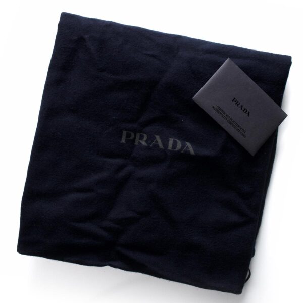 111464m6 Prada Saffiano Travel Triangle Business Bag Black