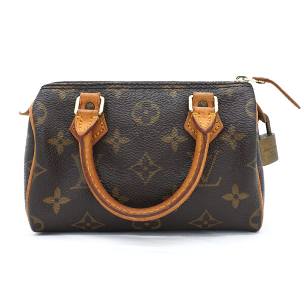 11357 1 Louis Vuitton Mini Speedy Monogram Handbag Brown