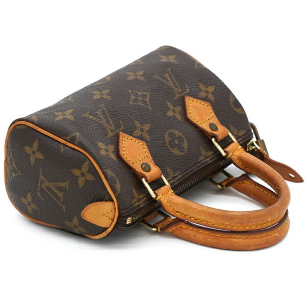 11357 7 Louis Vuitton Mini Speedy Monogram Handbag Brown