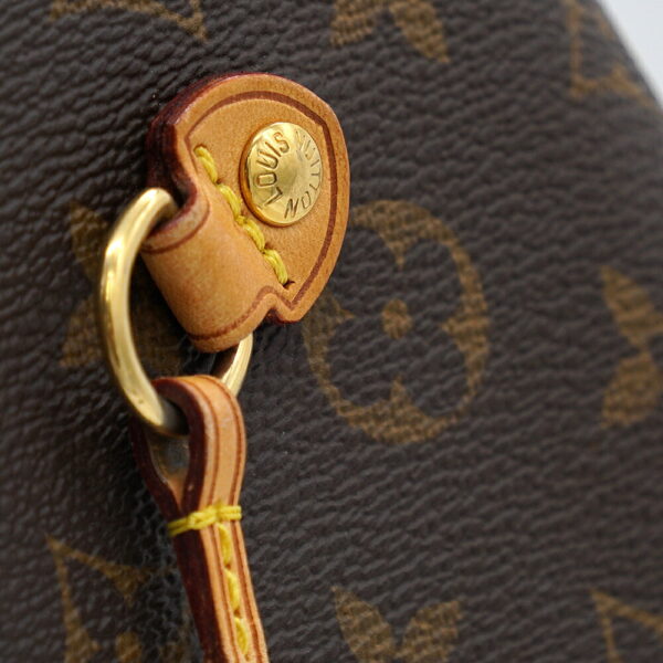 11358 10 Louis Vuitton Neverfull MM Monogram Tote Bag Brown