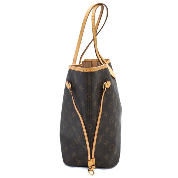 11358 2 Louis Vuitton Neverfull MM Monogram Tote Bag Brown