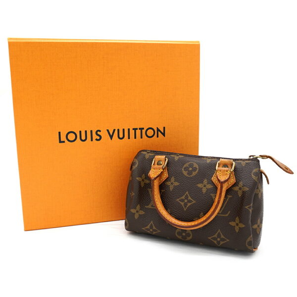 11361 5 Louis Vuitton Mini Speedy Monogram Handbag Brown