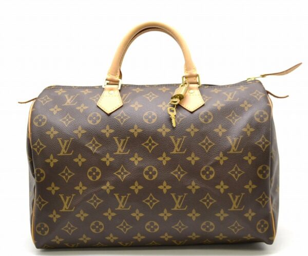 11410464 Louis Vuitton Monogram Speedy 35 Bag Canvas Brown