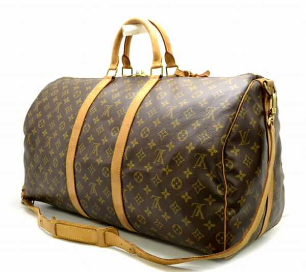 11411168 1 Louis Vuitton Monogram Keepall Bandouliere 55 Bag Canvas Brown