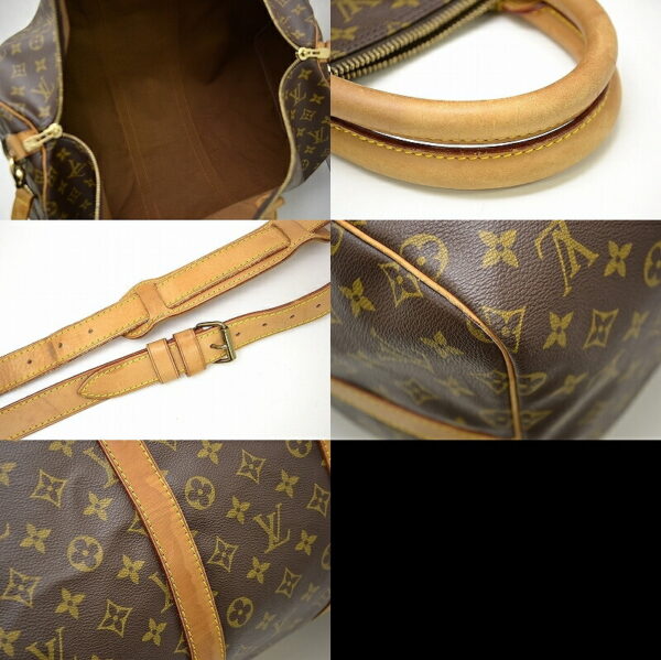 11411168 2 Louis Vuitton Monogram Keepall Bandouliere 55 Bag Canvas Brown