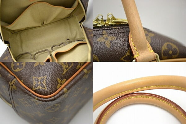 11420605 2 Louis Vuitton Monogram Bowling Vanity Deauville Bag Canvas Brown