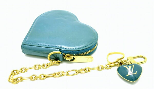 11421072 1 Louis Vuitton Vernis Portomone Cool Heart Coin Purse Leather Blue