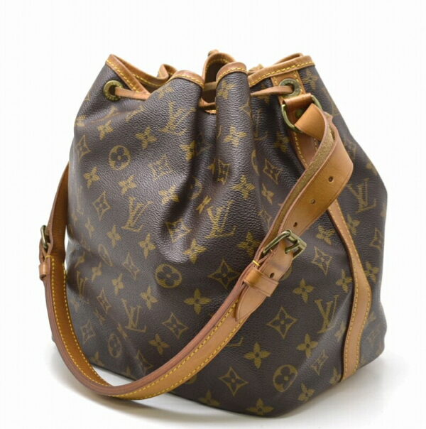 11421357 1 Louis Vuitton Monogram Petit Noe Shoulder Bag Canvas Brown