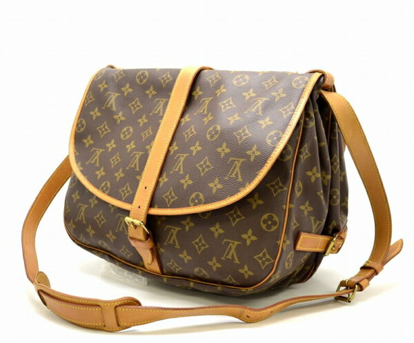 11430806 1 Louis Vuitton Monogram Saumur 35 Crossbody Bag Canvas Brown