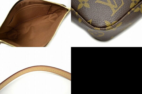 11430841 2 Louis Vuitton Monogram Pochette Accessory Pouch Canvas Brown