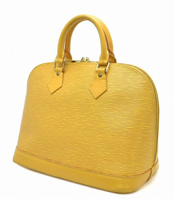 11430948 1 Louis Vuitton Epi Alma Handbag Leather Tassili Yellow