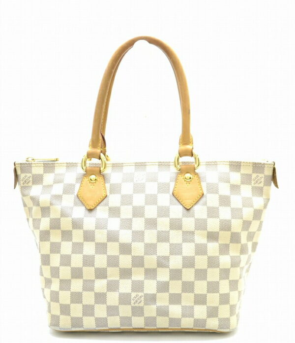 11431227 Louis Vuitton Damier Azur Saleya PM Tote Bag Canvas Blue