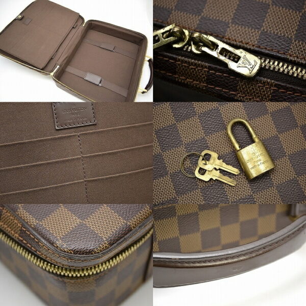 11431515 2 Louis Vuitton Damier Porte Ordinateur Savana Document Bag Canvas Brown