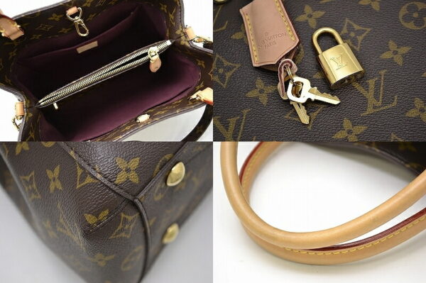 11431548 2 Louis Vuitton Monogram Montaigne MM 2WAY Shoulder Bag Brown