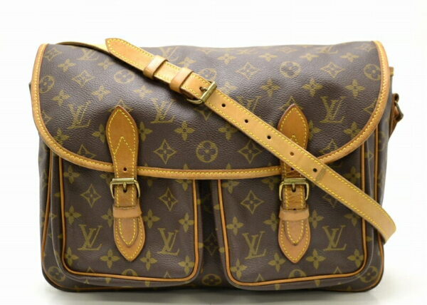 11440332 Louis Vuitton Monogram Gibessière GM Messenger Bag Canvas Brown