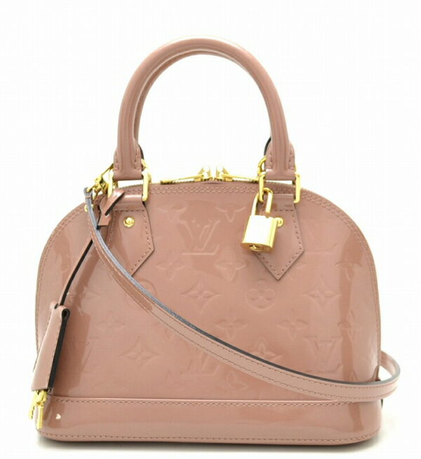 11440729 Louis Vuitton Vernis Alma BB 2WAY Handbag Leather Rose Vereur