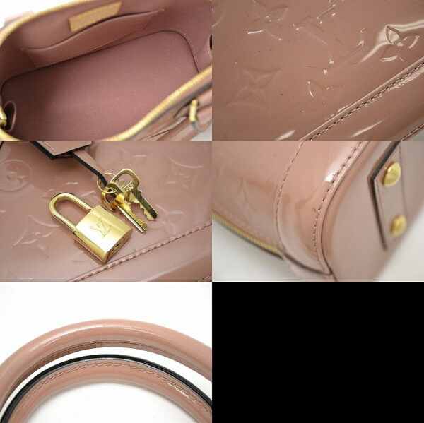 11440729 2 Louis Vuitton Vernis Alma BB 2WAY Handbag Leather Rose Vereur