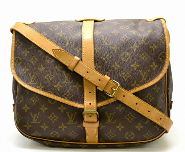 11440748 Louis Vuitton Monogram Saumur 35 Crossbody Bag Canvas Brown