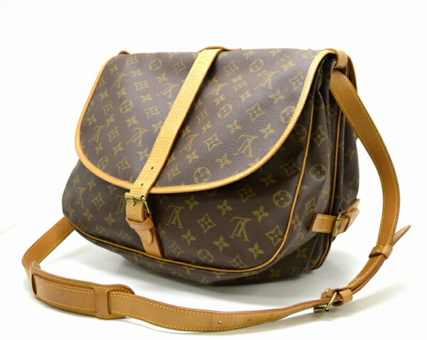 11440748 1 Louis Vuitton Monogram Saumur 35 Crossbody Bag Canvas Brown