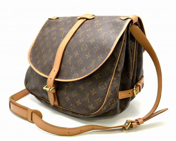 11440763 1 Louis Vuitton Monogram Saumur 35 Crossbody Bag Canvas Brown