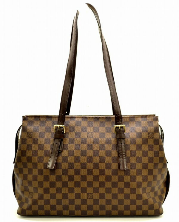 11440985 Louis Vuitton Damier Chelsea Shoulder Tote Canvas Brown