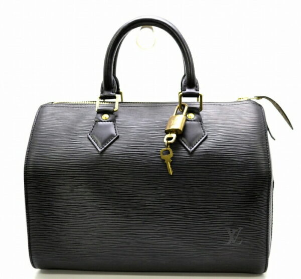 11441030 Louis Vuitton Epi Speedy 25 Bag Leather Noir Black