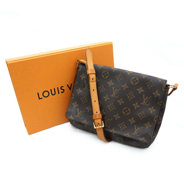 11442 1 Louis Vuitton Musette Tango Shoulder Bag Monogram Brown