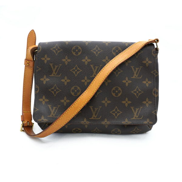 11442 2 Louis Vuitton Musette Tango Shoulder Bag Monogram Brown