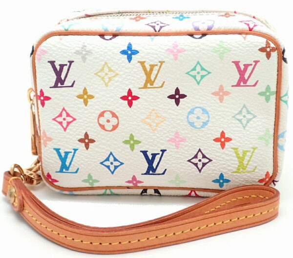 11450603 Louis Vuitton Multicolor Truth Wapiti Mini Pouch Leather White