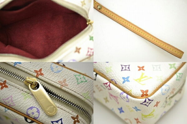 11450603 2 Louis Vuitton Multicolor Truth Wapiti Mini Pouch Leather White