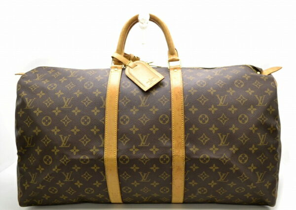 11450898 Louis Vuitton Monogram Keepall 55 Bag Canvas Brown