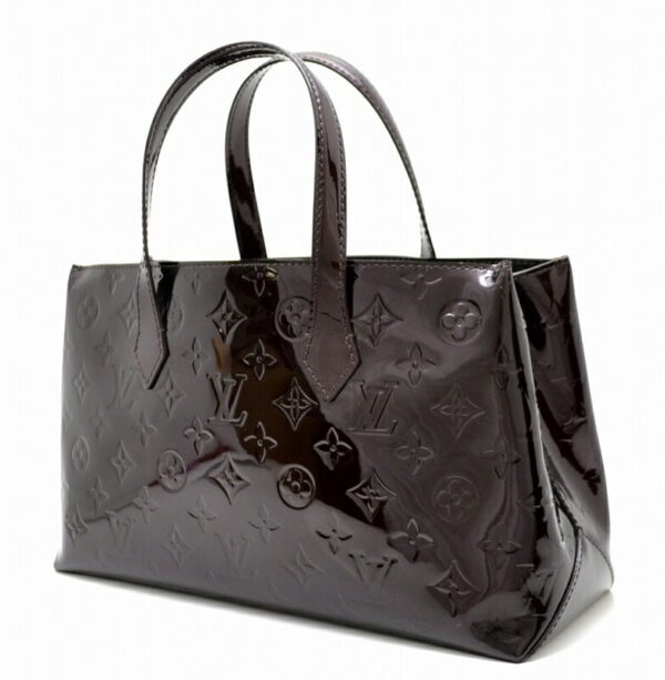 11450942 1 Louis Vuitton Vernis Wilshire PM Tote Bag Leather Amarant