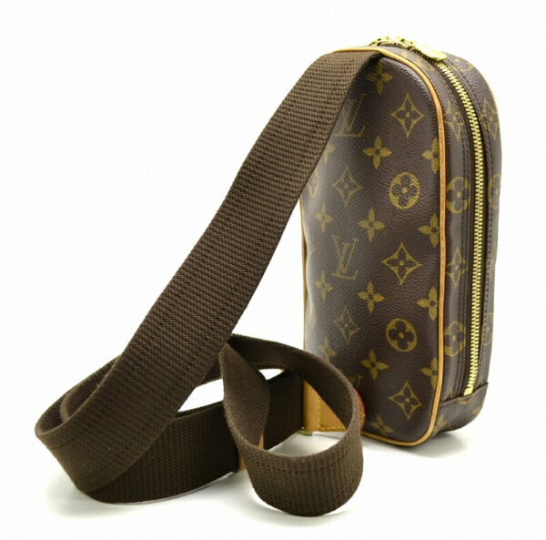 11450943 1 Louis Vuitton Monogram Pochette Ganju Body Bag Canvas Brown